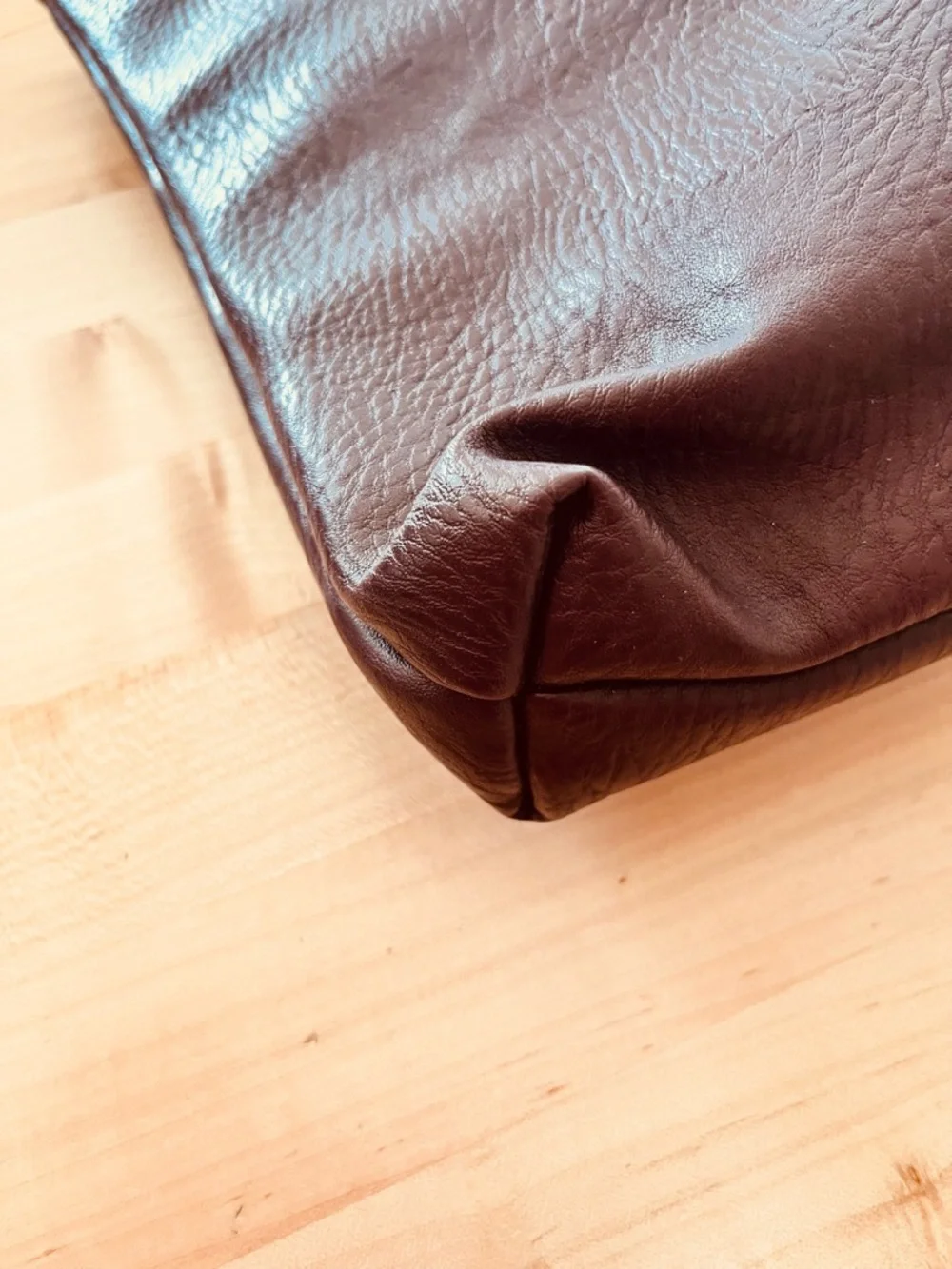 Free People Burgundy Faux Leather Clutch/Pouch/Laptop Case NWOT